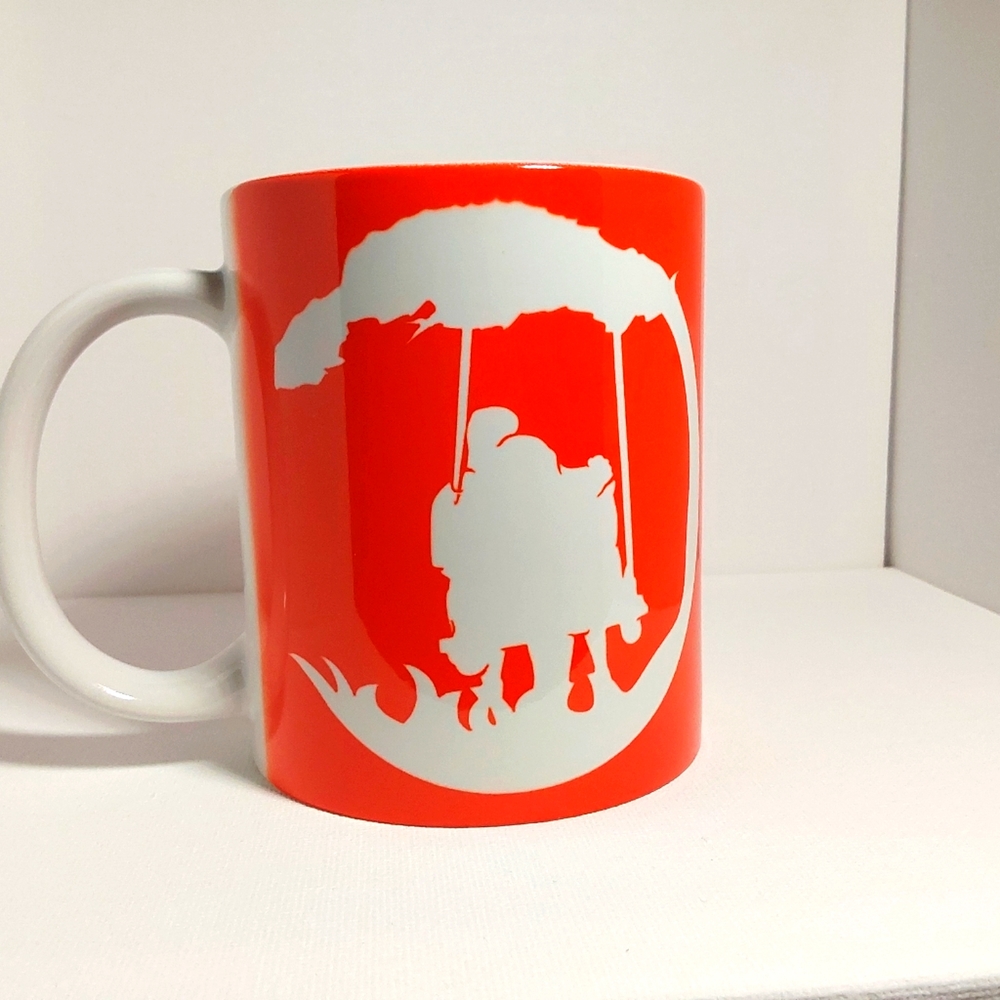 Hand Made Romantic Couple Coffee Mug - Swing Love and Home - Tea or Cider-12 oz